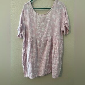 Free People Pink Floral Tunic